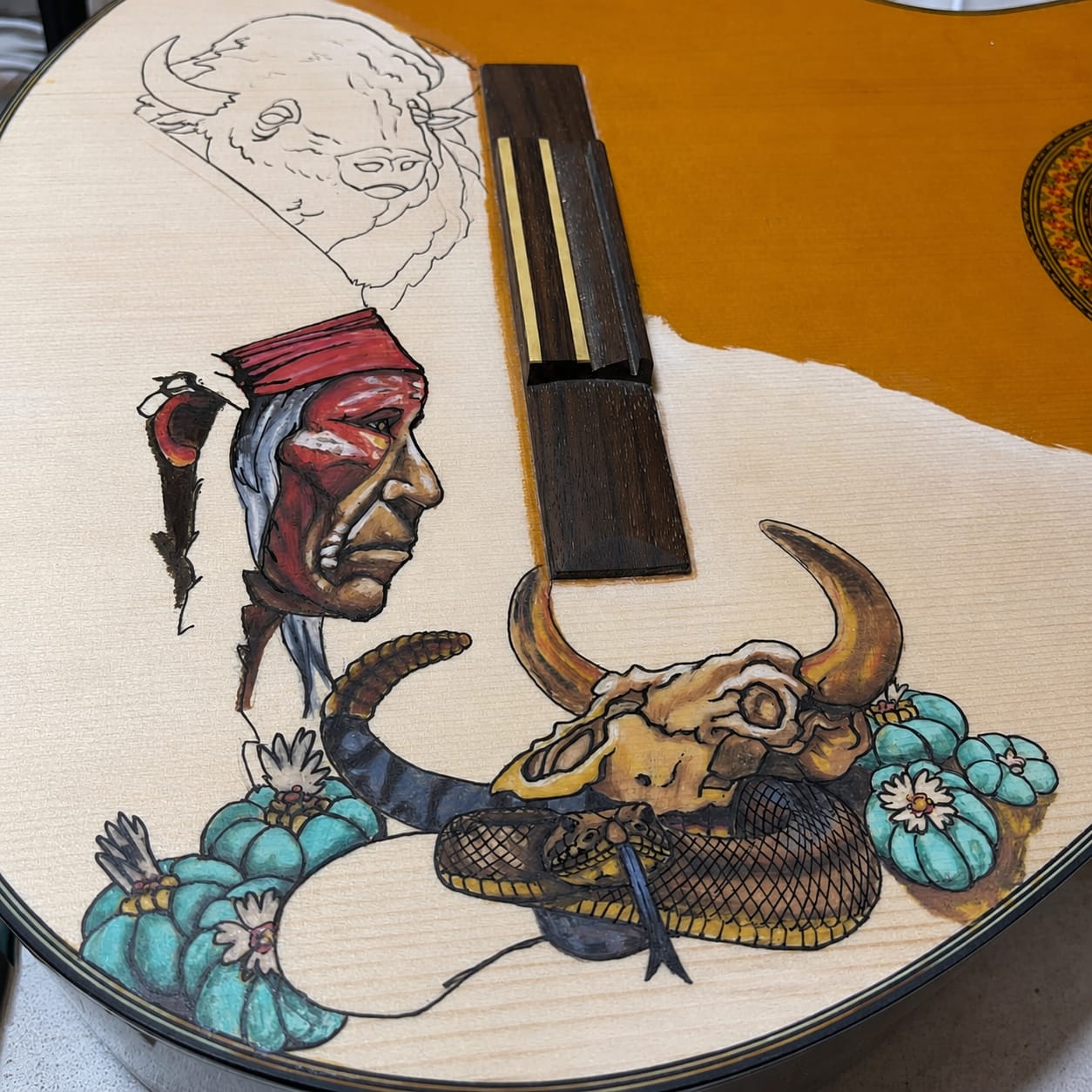 Intervención de guitarra expresión Lakota