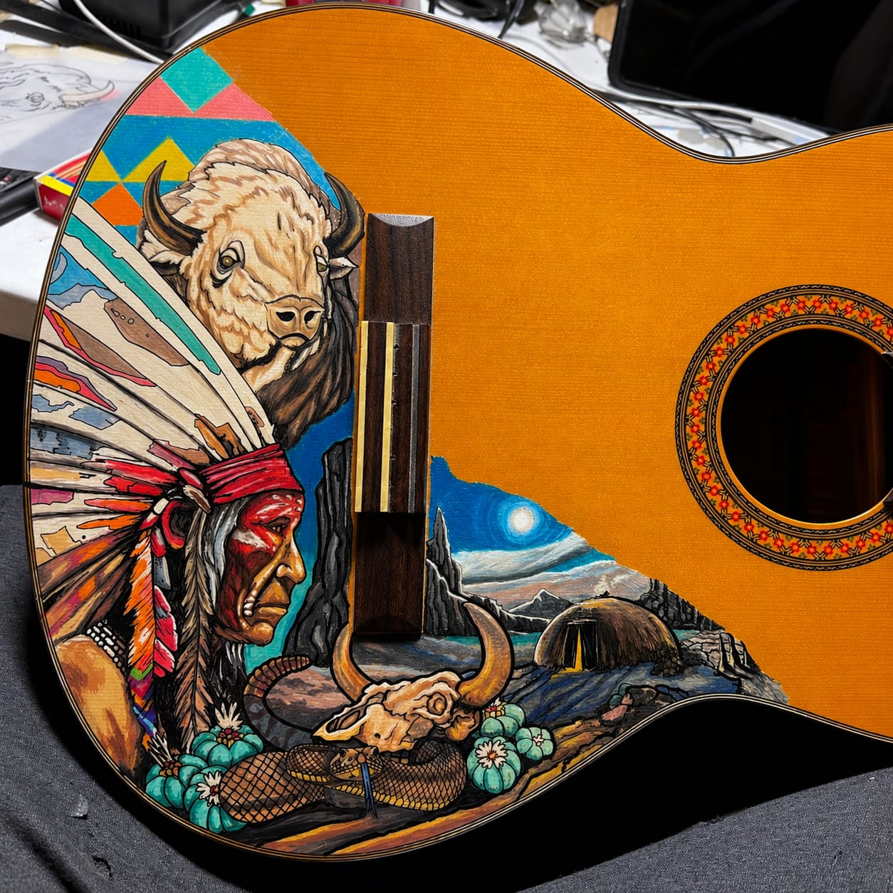 Intervención de guitarra expresión Lakota