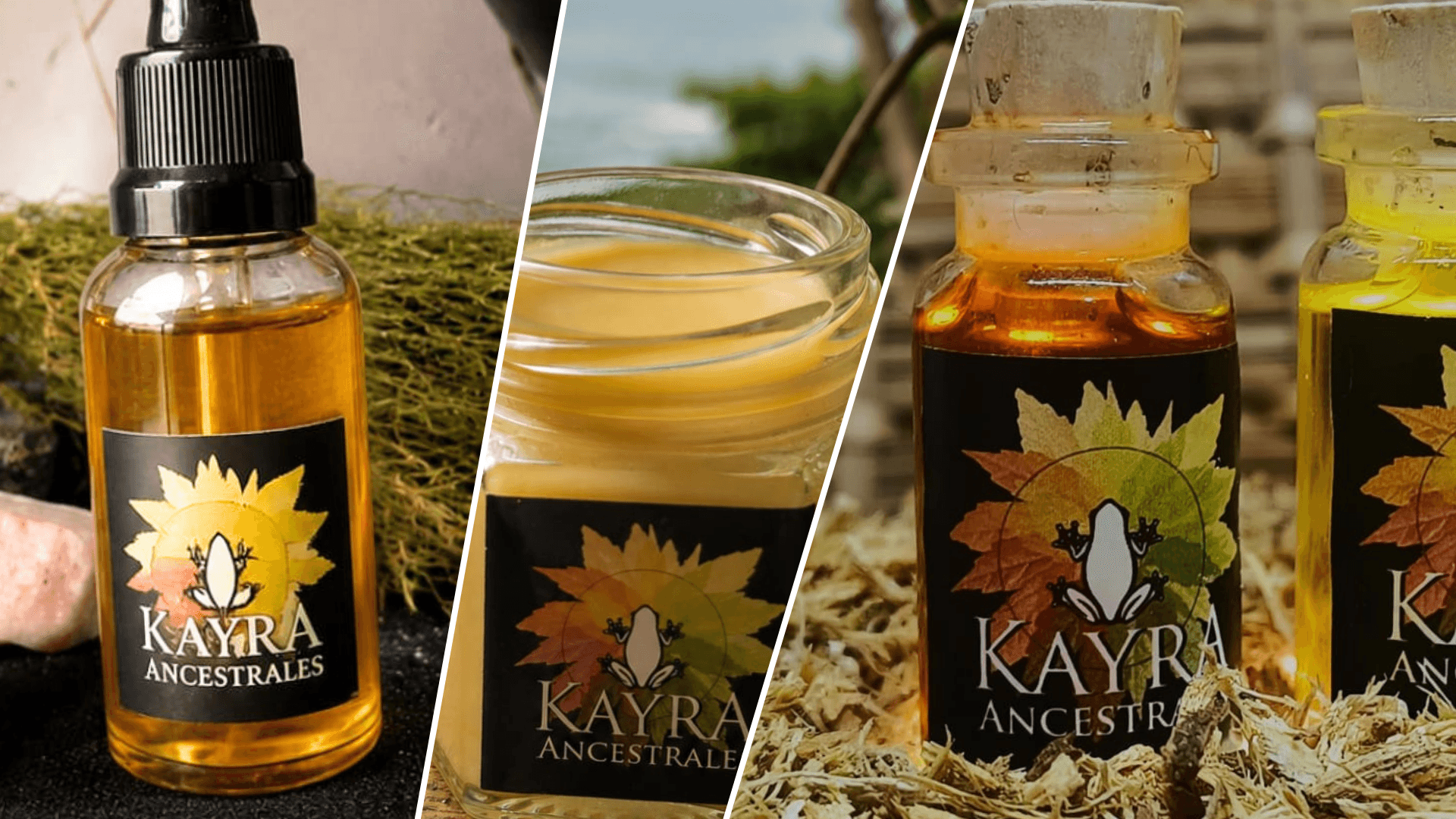 Aceites y ungüentos herbales elaborados por kayra ancestrales